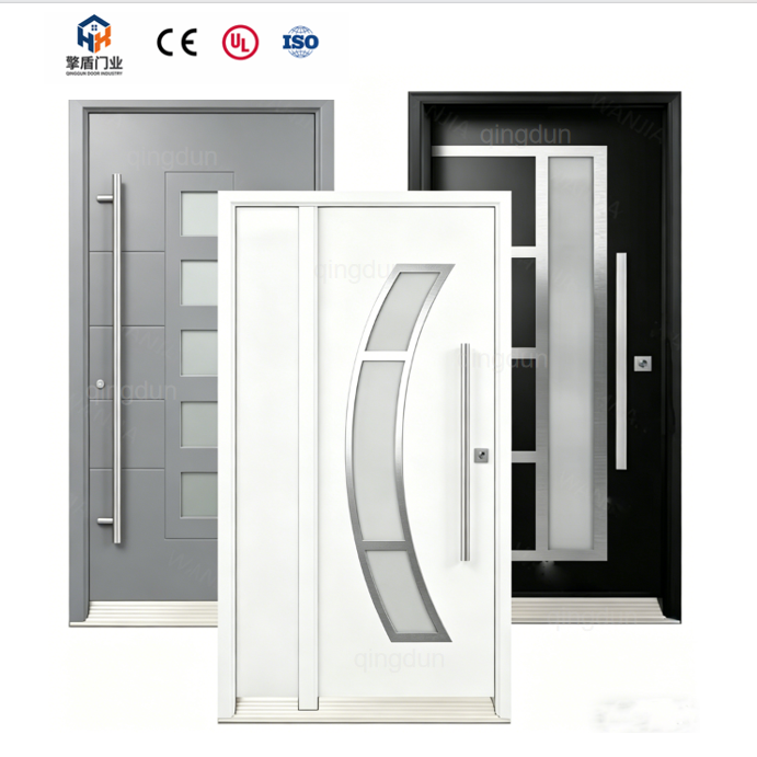 Luxury Smart Entrance Doors Cast Aluminum Metal Single Front Entry Anti Theft Aluminum Alloy Exterior Security Doors