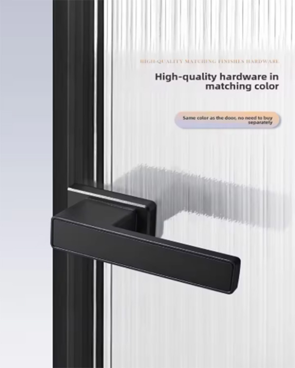 Modern Style 79x32 Aluminum Alloy Tempered Frosted Glass Door Waterproof for Interior Bathroom Use Finished Surface