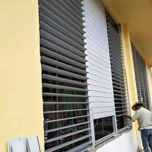 China Manufacturer Aluminum Shutter Window Louvered Outdoor Motorized Jalousie Aluminum Shade Louvers