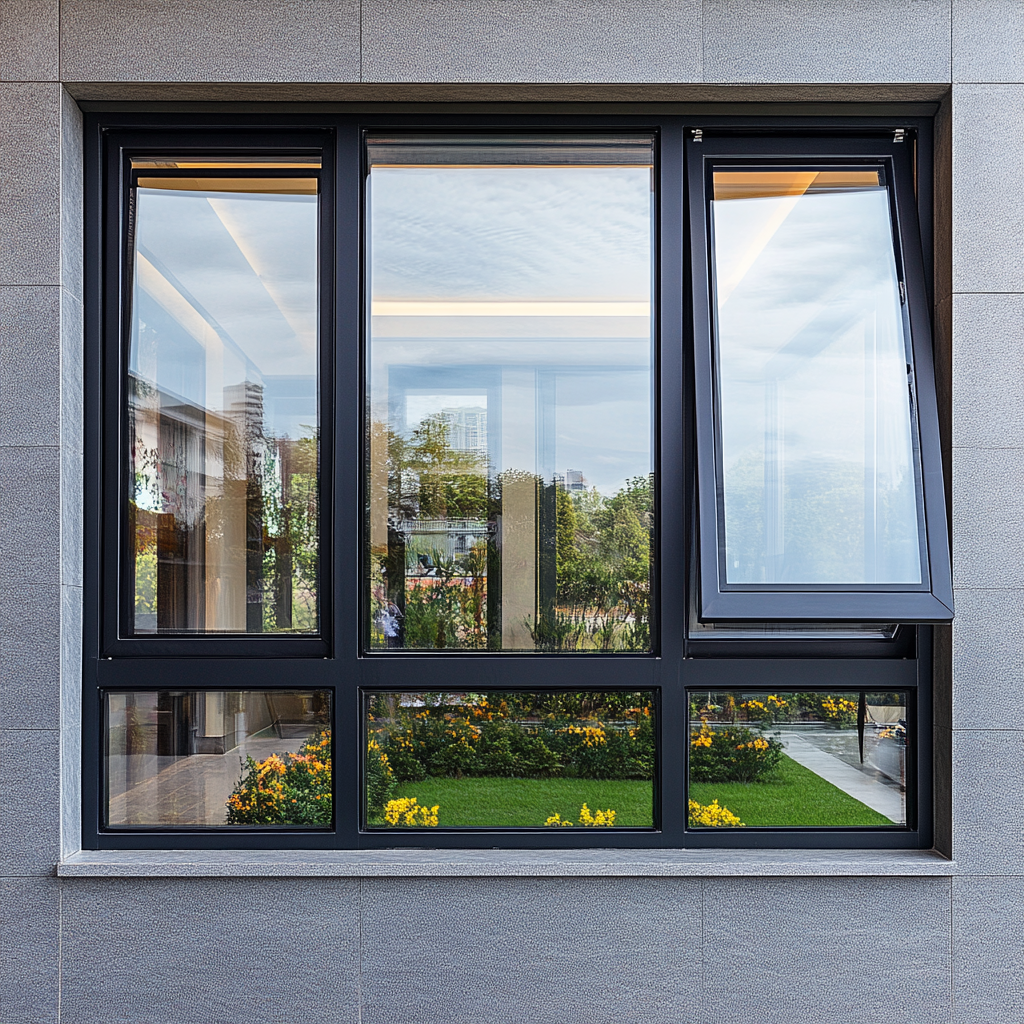Modern Design Heavy Duty Aluminum Awning Windows Energy Efficient Thermal Break Double Glazed Argon Filled Glass System Outdoor