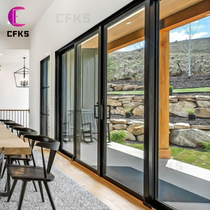 New Design Aluminium PD Sliding Patio Doors Kit System Modern Aluminum Double Glass Slide and Swing PT Door
