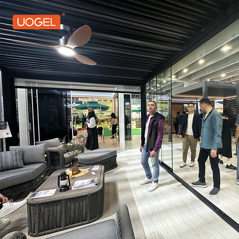 UOGEL C7 Eco-friendly 4x6m Aluminum Arches with Screen Zip Curtains or Sliding Glass Doors for Any Outdoor Space