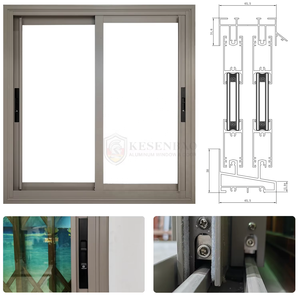 Heavy Duty Thermal Break Aluminum Sliding Windows with Mosquito Net for Villa Balcony Patio Application
