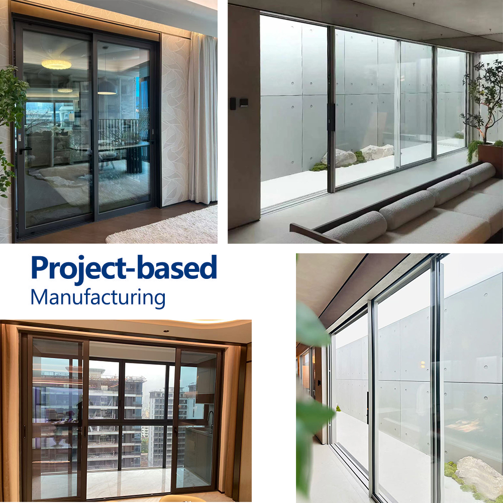 RG93.6 High Quality Durable Thermal Insulation Energy-saving Sliding Doors Exterior Aluminum Glass Sliding Doors Courtyard Doors