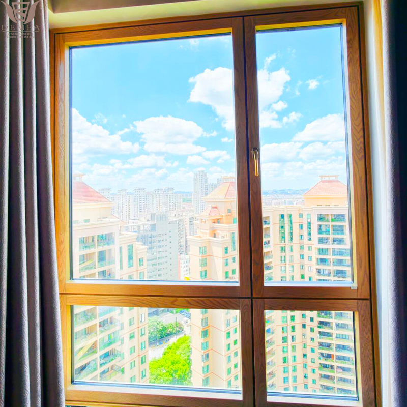 DEMEA Passive House Standard Energy Efficient Triple Glaze Windows for Residential Exterior Aluminum Clad Wood Casement Window