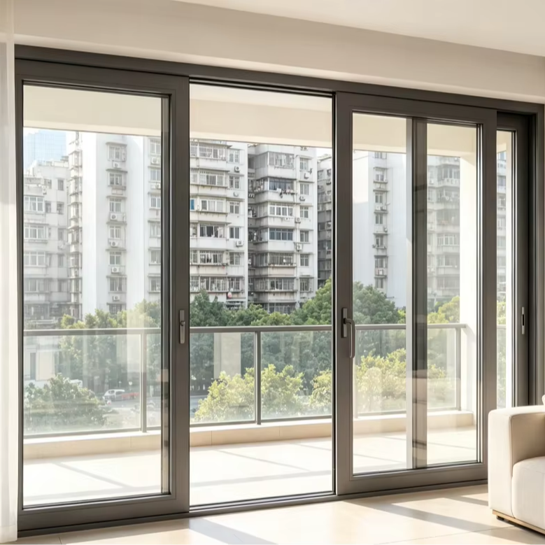 Airtight Aluminum Compression Sliding Door Heavy Duty Lift And Slide System For Villa Courtyard Commercial Use