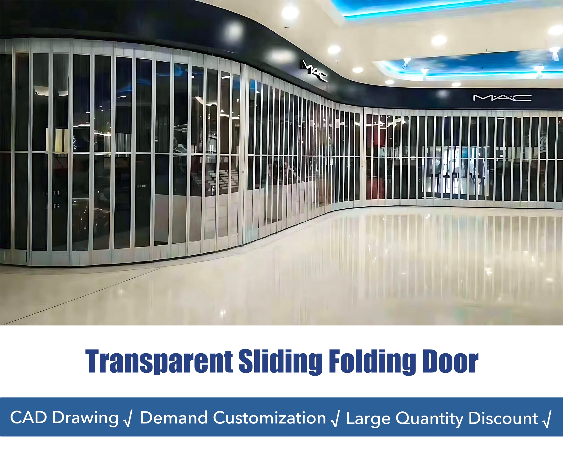 Transparent Sliding Folding Door