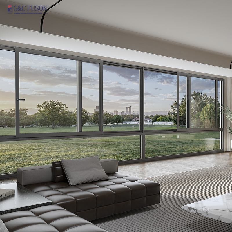 Fuson Drift Window Kitchen Balcony Double Glazed Aluminum tilt and turn Window Drifting Windows