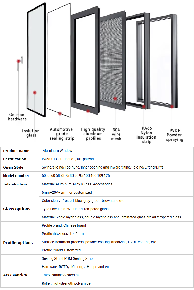 Luxury High-quality Customized Fully Blackout and Heat-insulating Aluminum Alloy Bedroom Louver Door