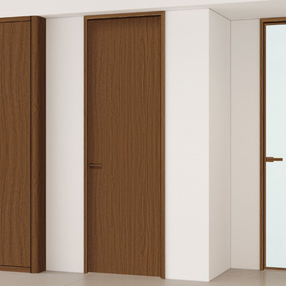 Minimalist Ultra Narrow Frame Full Aluminum Interior Door All Aluminum Honeycomb Core Wood Grain Pure Aluminum Bedroom Door