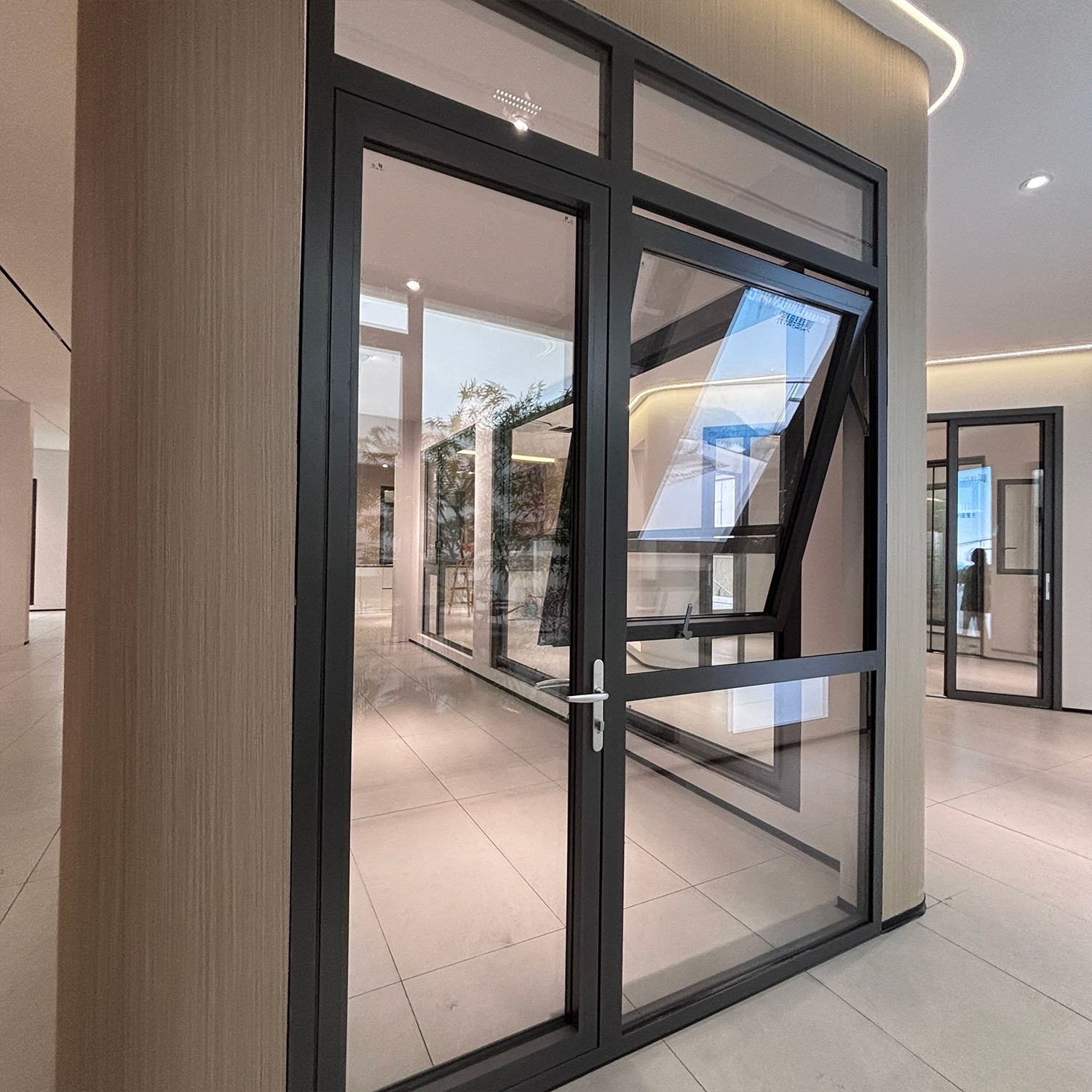 Black Aluminum Frame Glass Thermal Insulation Interior Door Fire-Rated Sliding Door for Hotels Offices Entry &amp; Bathroom