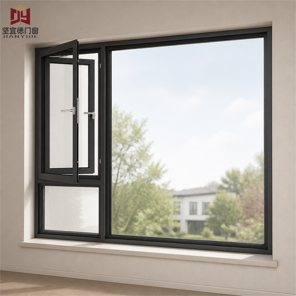 Aluminium System Casement Windows Energy Saving Double Safety Glass Aluminum Tilt And Turn Window | Aluminum Tilt Turn Window