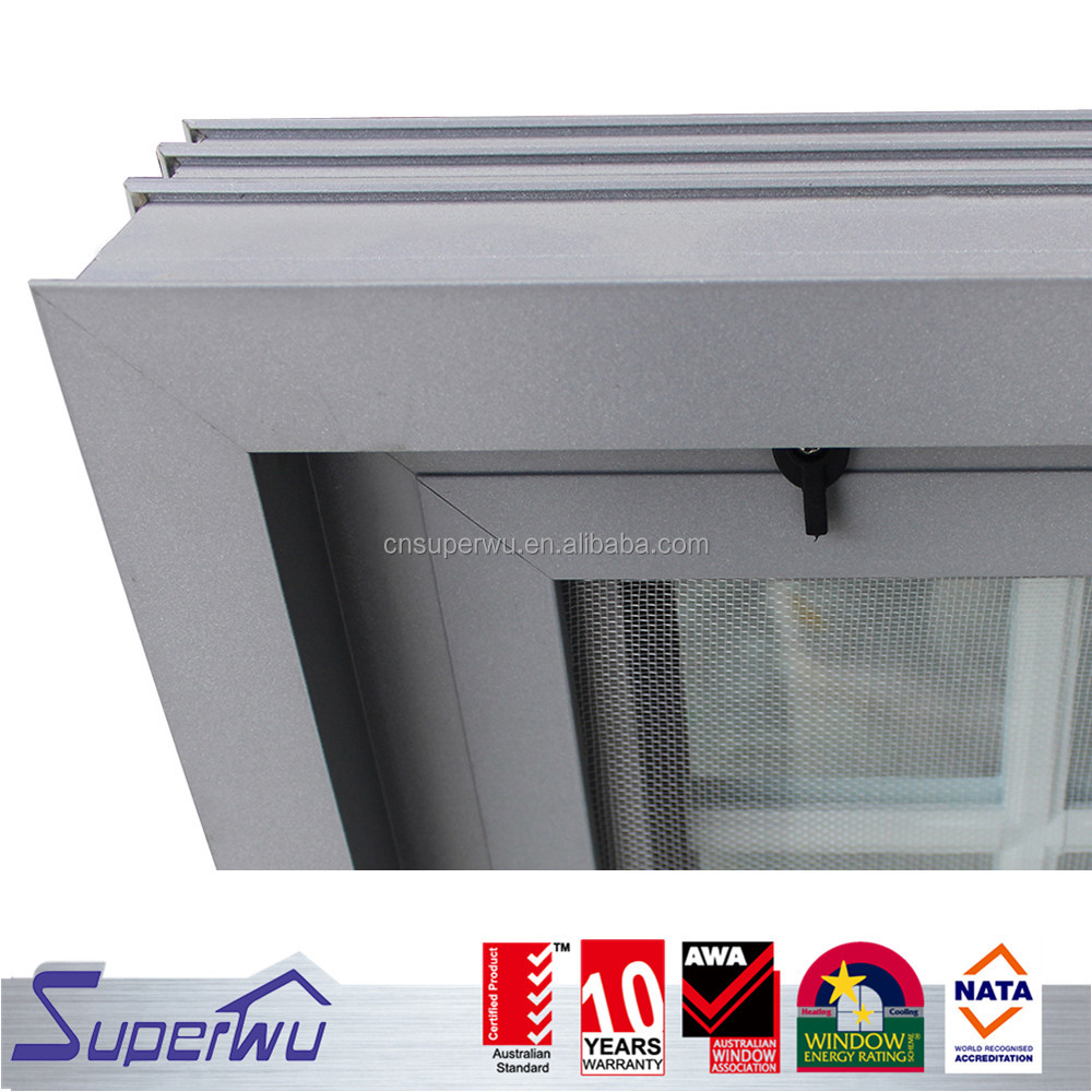 Superhouse Small Bathroom Window AS2047 Modern Design Grill Design Awning Aluminium Vertical Bathroom Outward Opening Windows