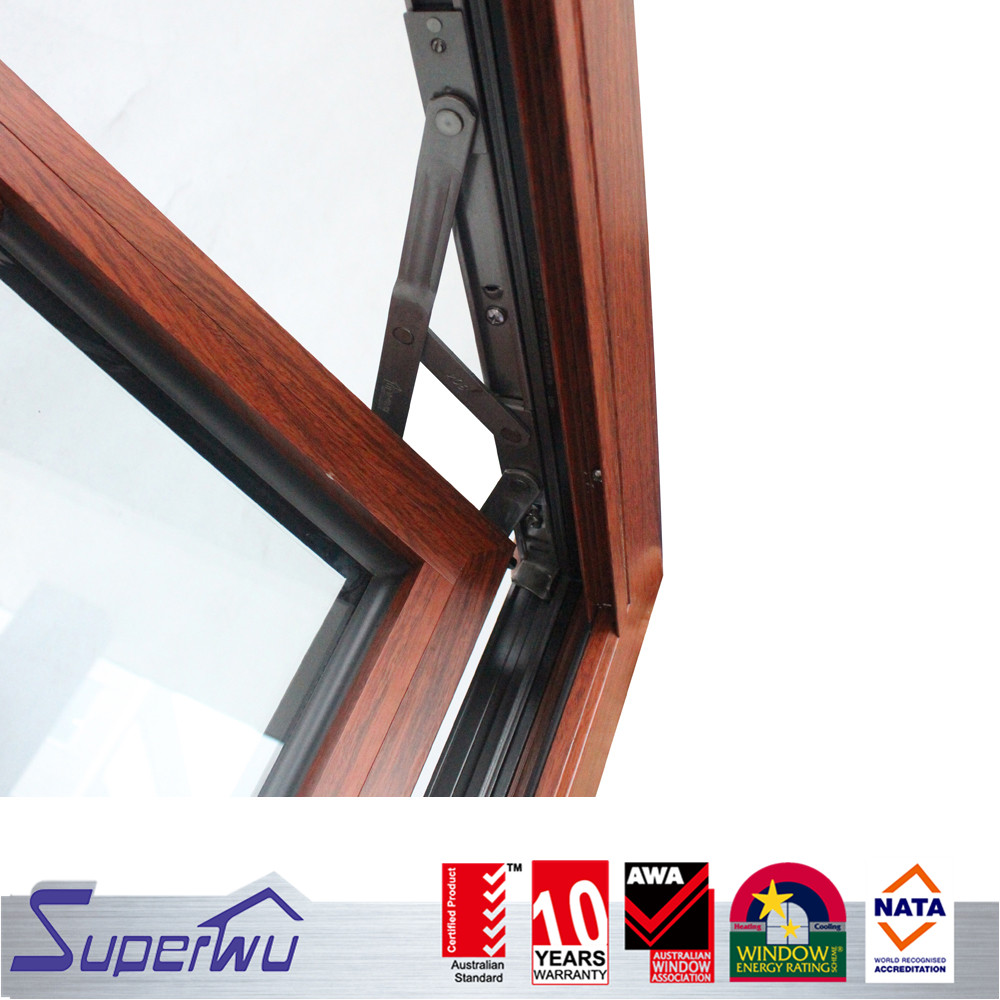 SUPERWU High Quality Swing windows for Sale European Style Aluminium French Window for Hurricane case Low E Glass