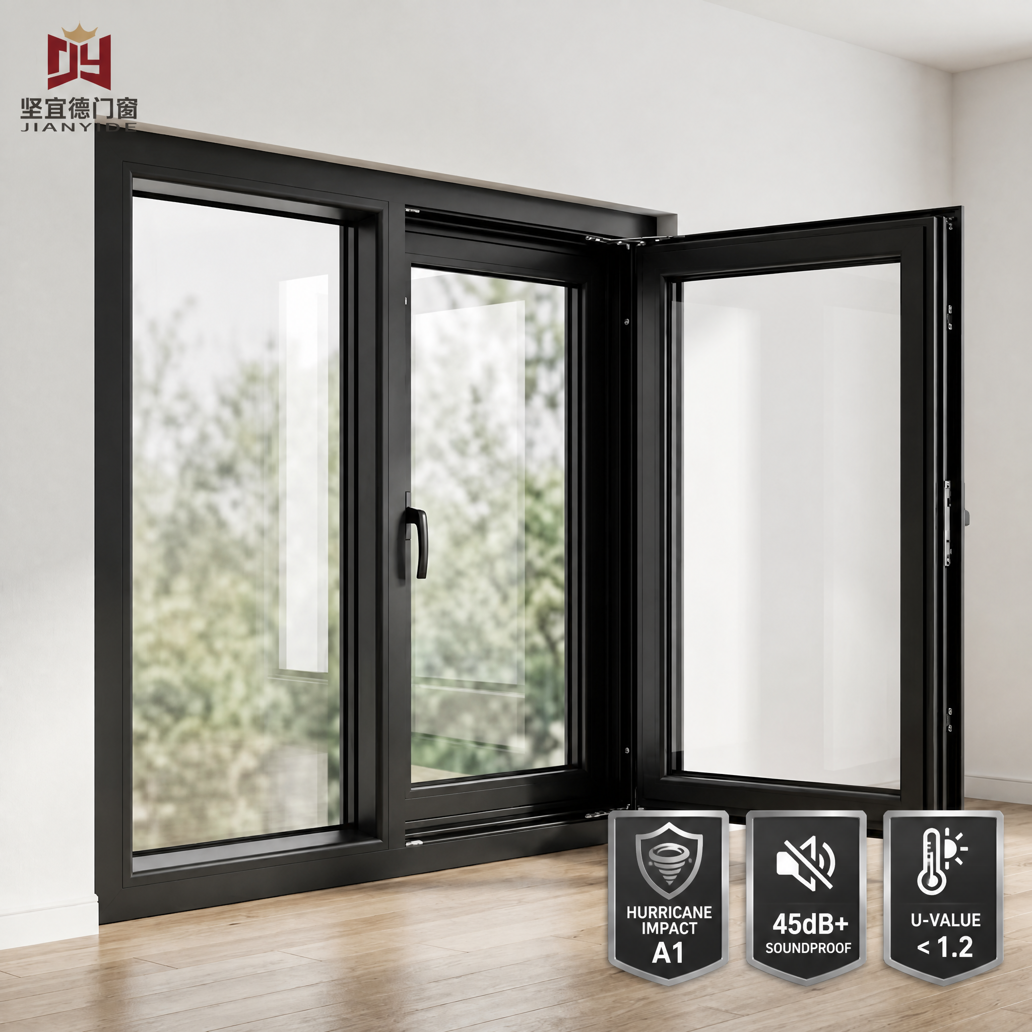 CE Certified Replacement Aluminium Tilt And Turn Casement Window Double Triple Glazed Low E Glass Latest European Style Window