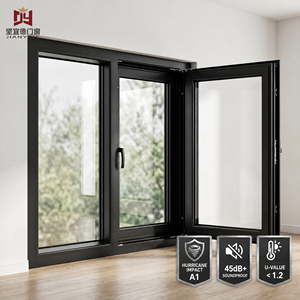 CE Certified Replacement Aluminium Tilt And Turn Casement Window Double Triple Glazed Low E Glass Latest European Style Window