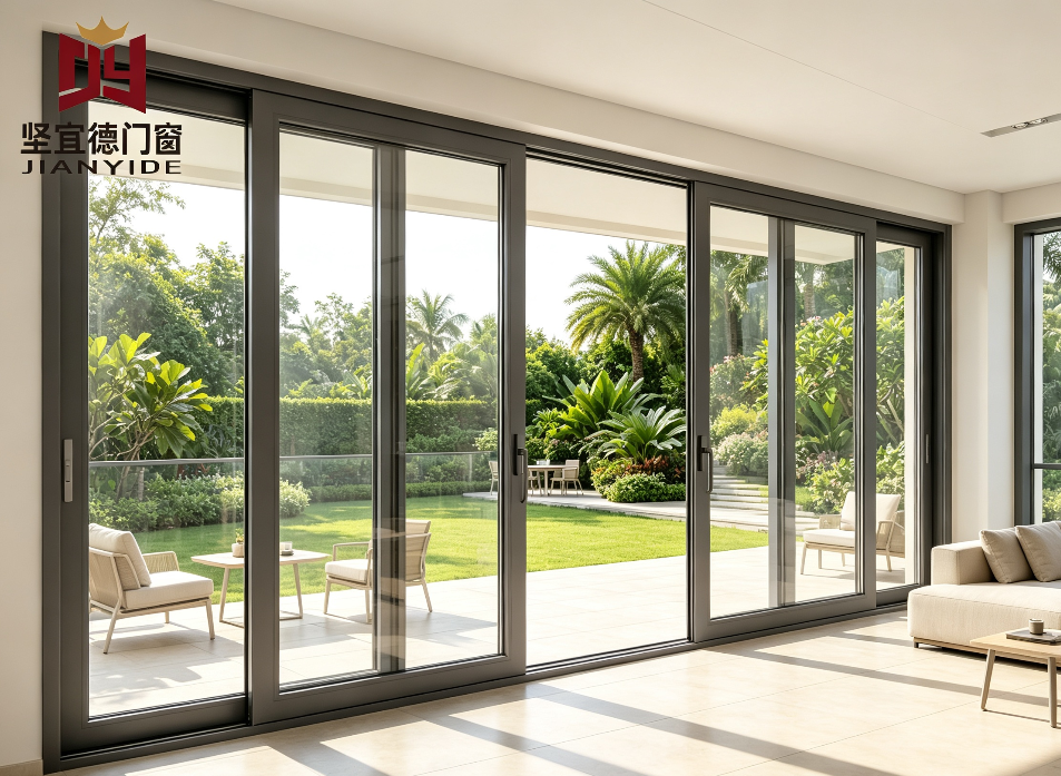 Sliding Compression Door Airtight Aluminum Compression Sliding Door Heavy Duty Lift and Slide System for Sunroom Commercial Use