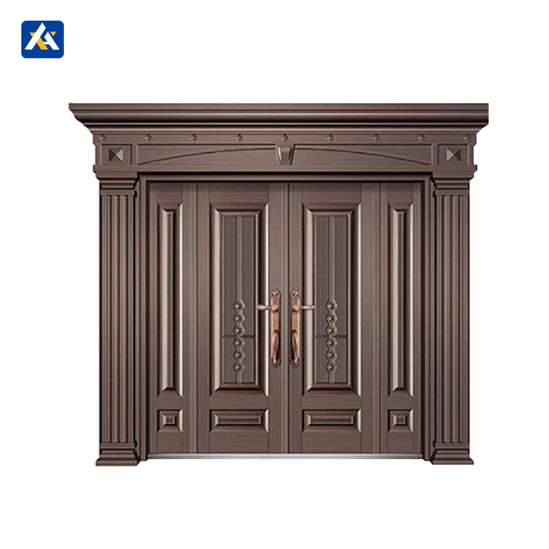 High Quality Modern Exterior Waterproof Bulletproof Entry Security Doors for Villa Hotel Use Hurricane Impact Aluminum 1 Year