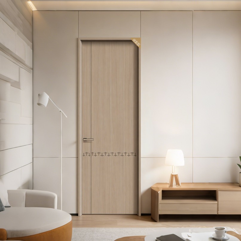 Waterproof Aluminum Interior Internal Doors Custom Minimalist Flat Panel For Apartment