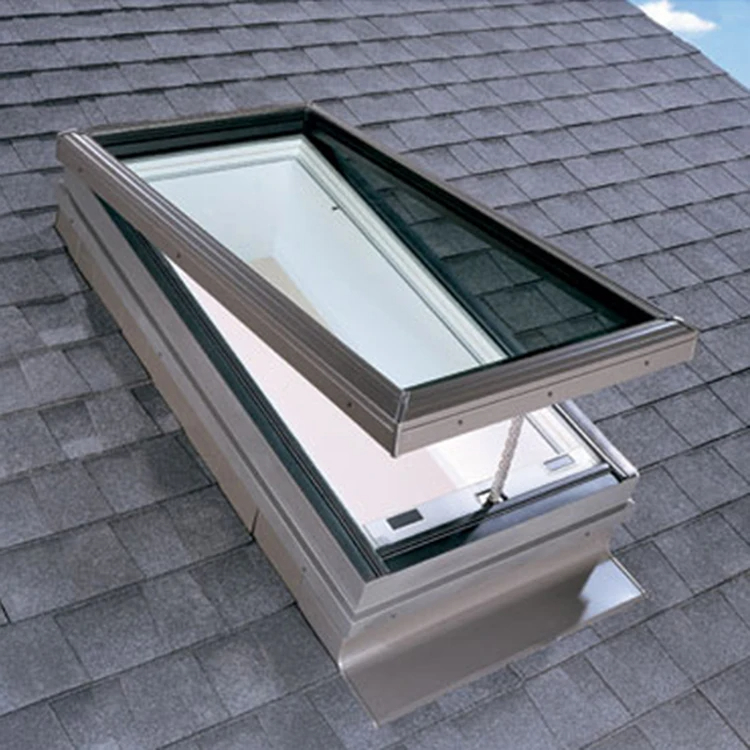 Premium Durable Aluminum Double-Glazed Automatic Skylight Roof Window With UV Protection For Modern Homes