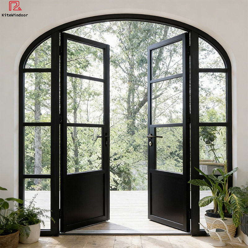 Modern Interior Shop Partition Aluminum Alloy Tempered Glass Doors for Bathroom Villa Balcony Dining Kitchen Thermal Insulation