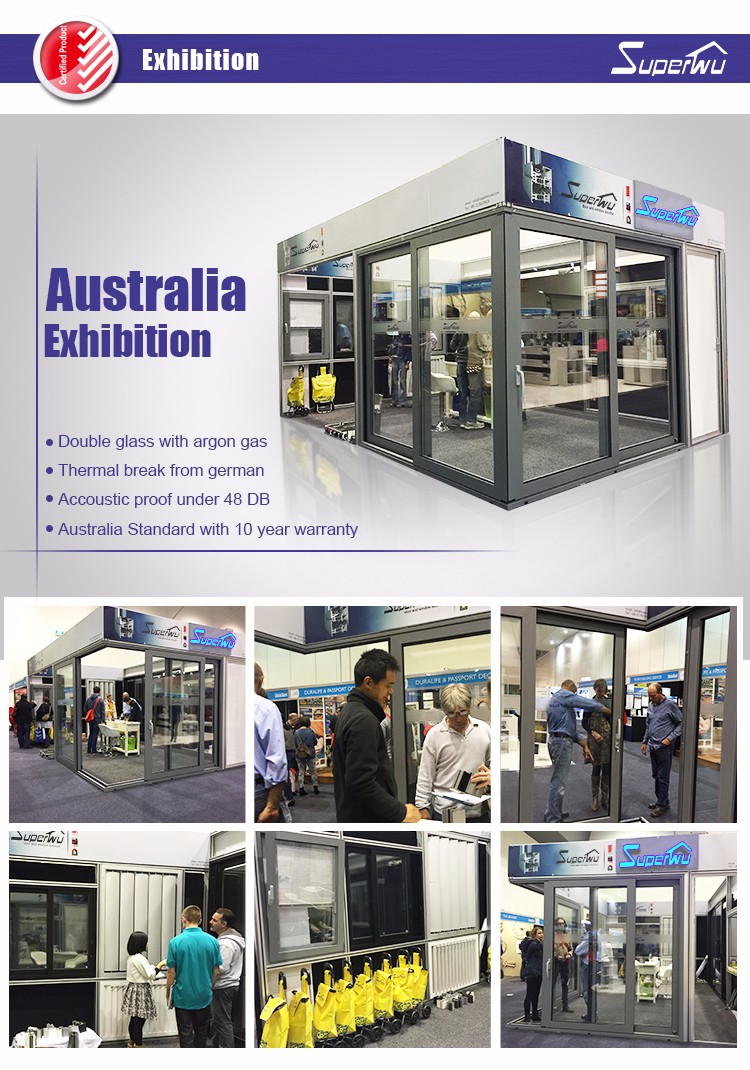 Superhouse NFRC/FPA Hurricane Proof Impact Rated Aluminum Swing Door Aluminium Plate Door Customized Color Hinged Door