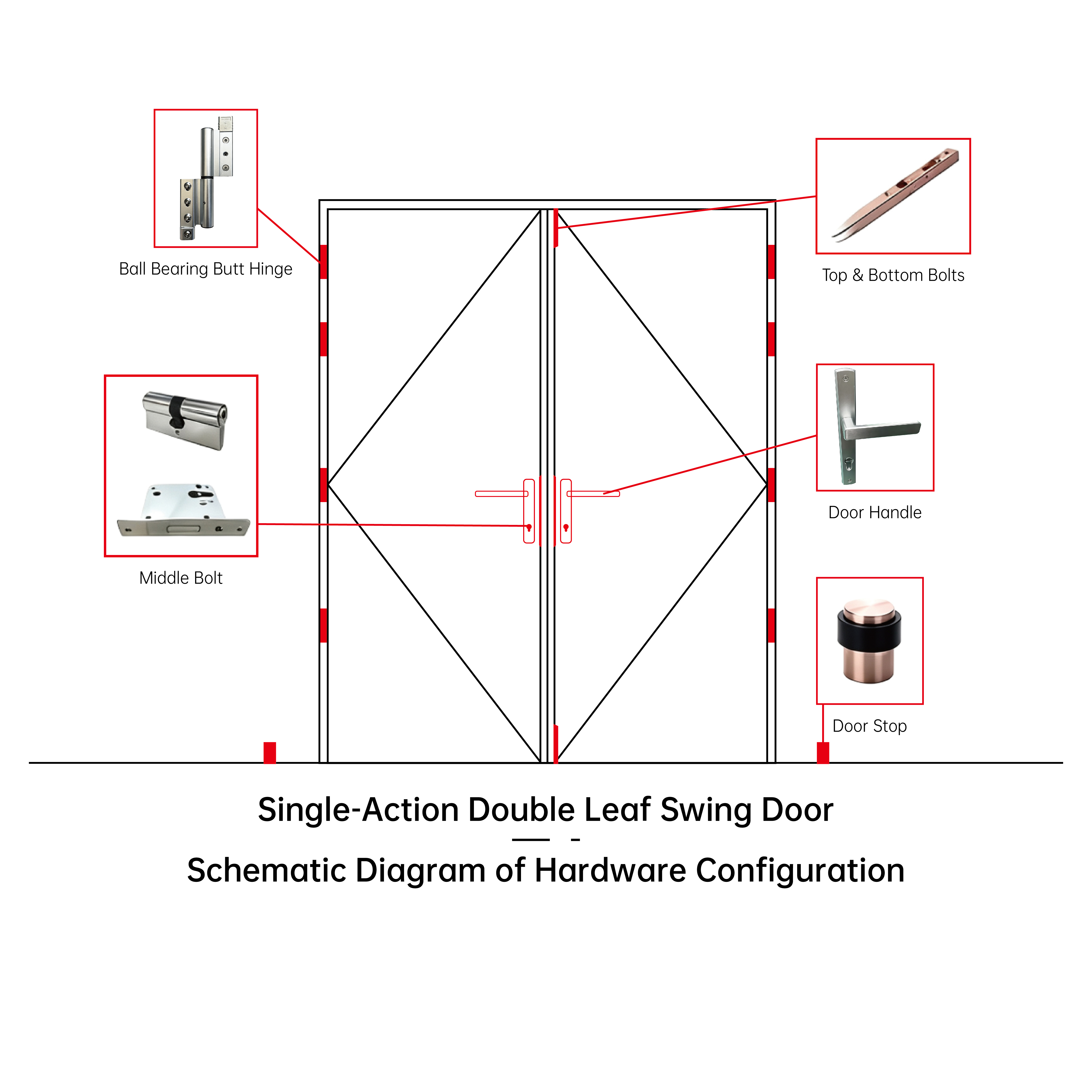 Black Crittall Style Aluminum Exterior Door System Four Panel Glass Grid With Solid Kickplate and Chrome Hardware