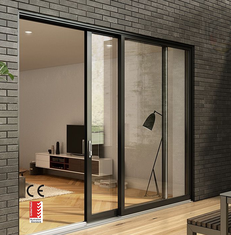 Residential House Commercial Heavy Duty Thermal Break Aluminum Sliding Door with Mosquito Net
