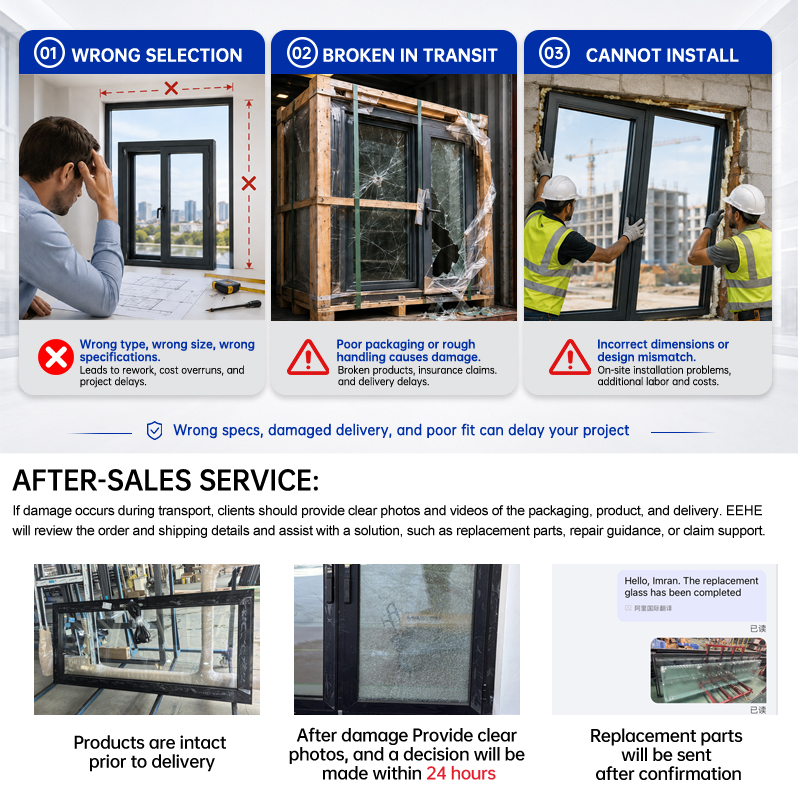 EEHE Heavy Duty Aluminum Folding Patio Door With Strong Thermal Break Glass And Durable Bi-Fold Design