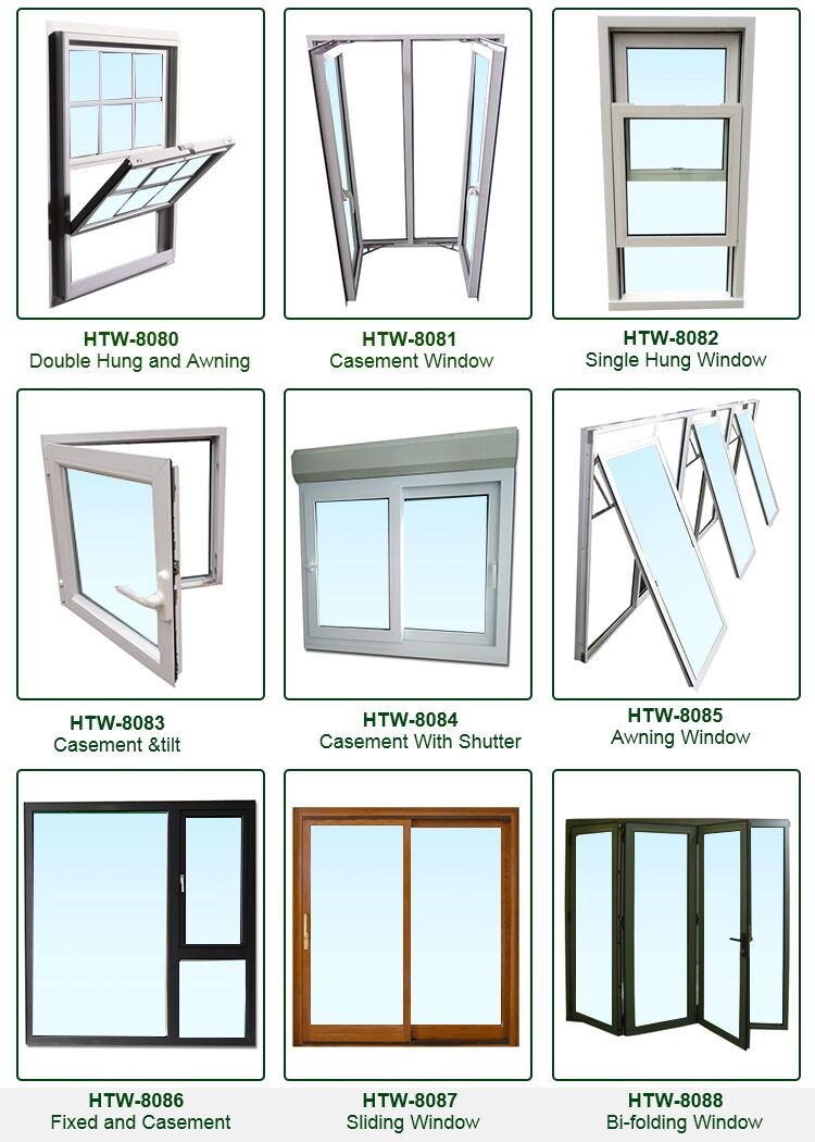 Different types of aluminum windows