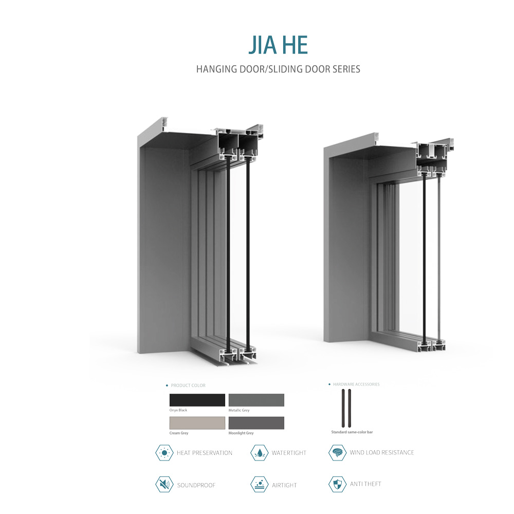Modern Aluminum Alloy Glass Sliding Door for Villa Kitchen Living Room Balcony Partition Hidden Frame Soundproof Fireproof