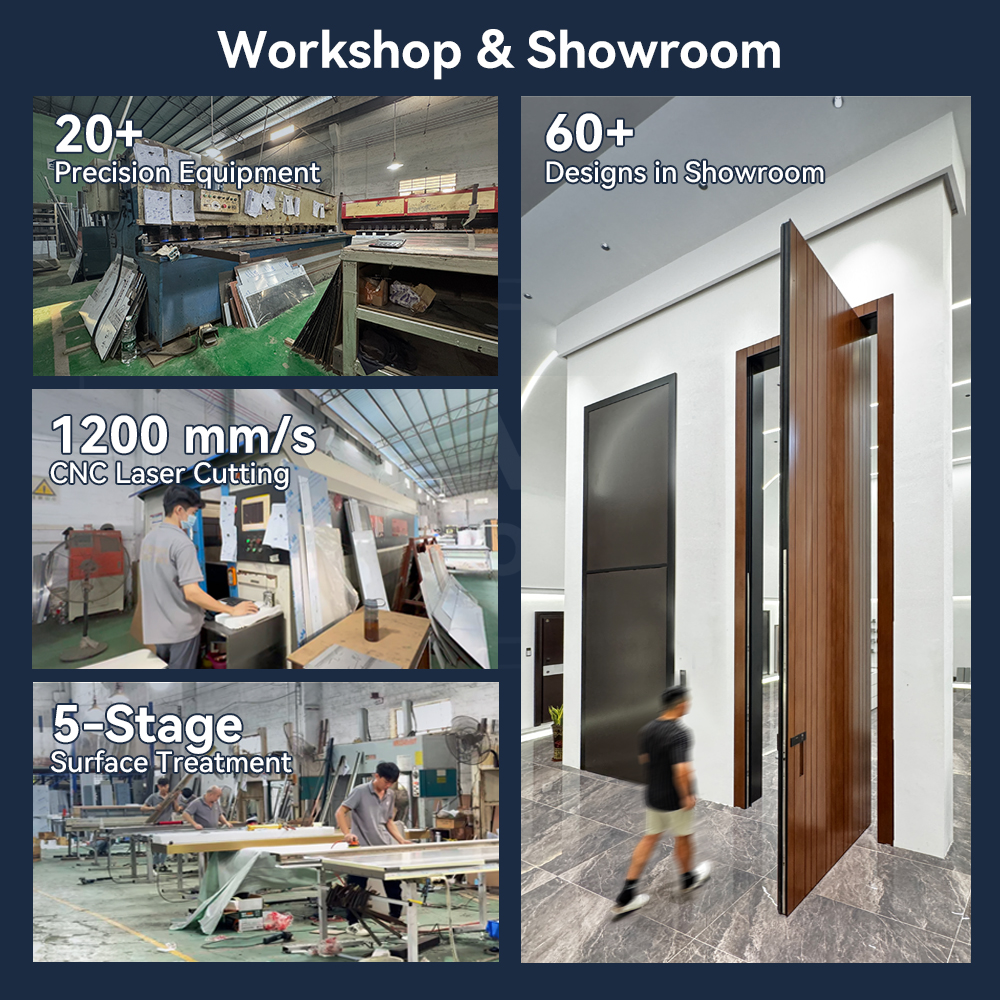 All-weather Heat Insulated Antique 3D Carving Petal Design Modern Aluminum Metal Security Door with Visual Sidelite