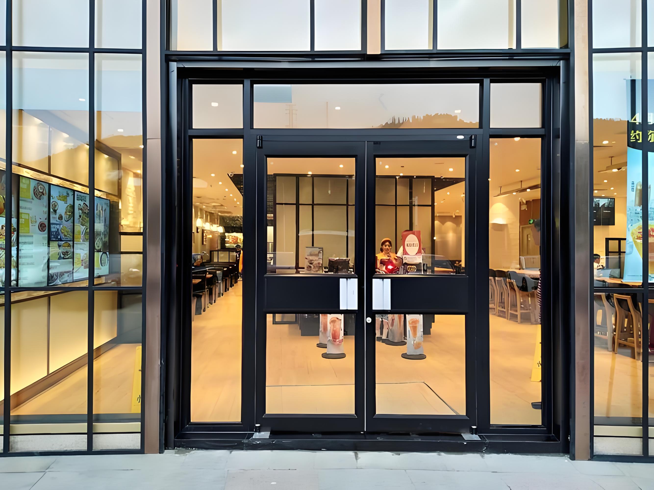 Commercial Aluminium Smart Glass Storefront Door Exterior Doors For Commercial Buildings Hurricane Impact Storefront Glass Doors