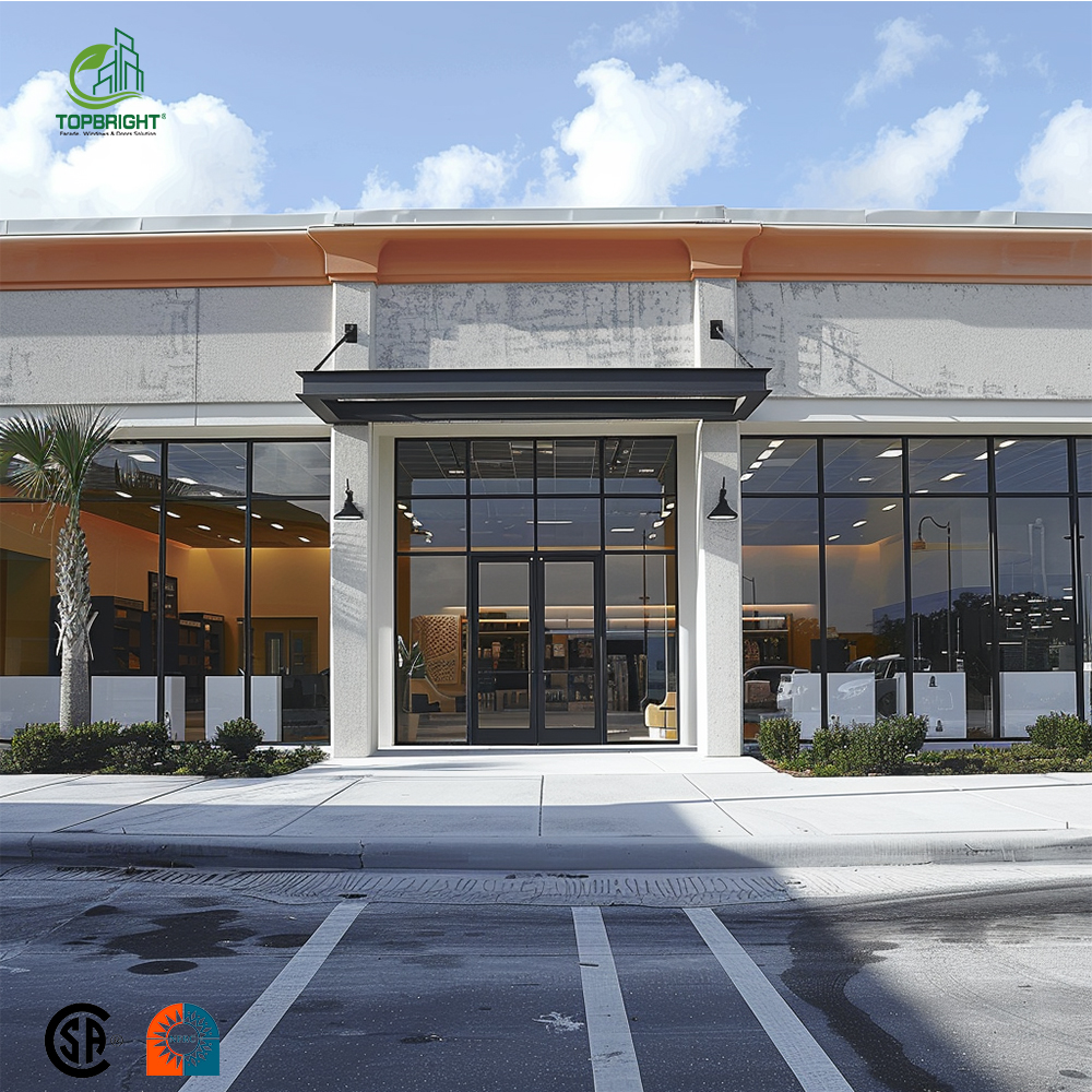 Glass Aluminum Exterior Door Display