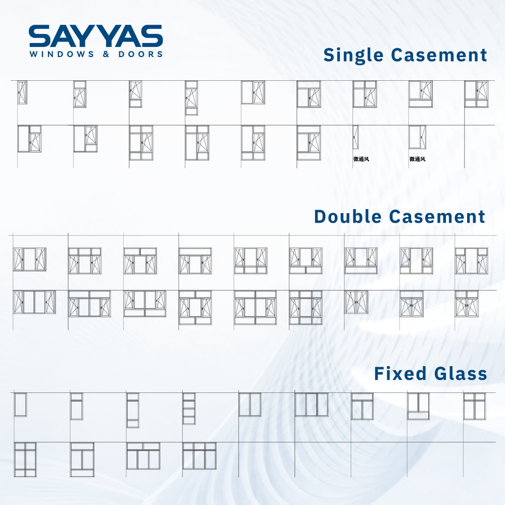 Sayyas Windows P120 Modern PHI Certified Energy Efficient Alu-Wood Composite Soundproof Heat Insulation Windows Kitchen Bathroom