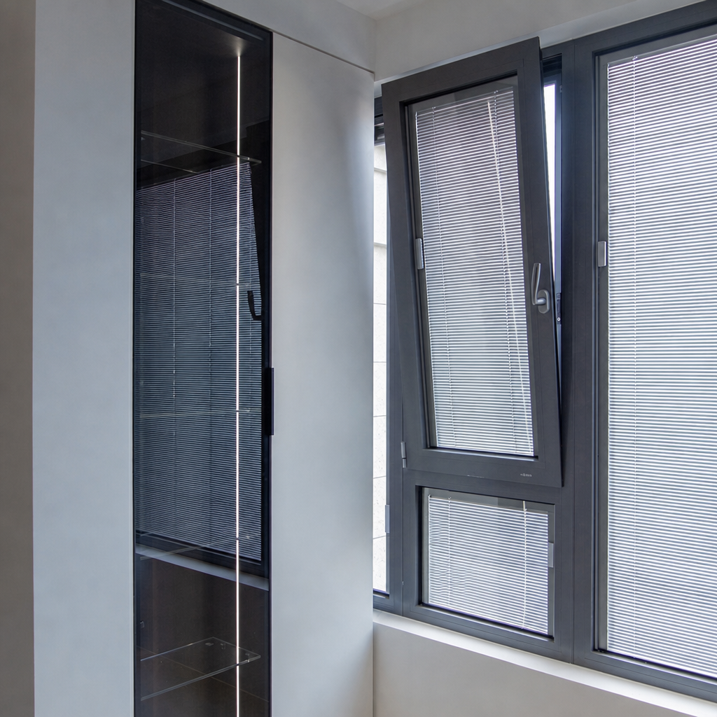 Custom Custom Windows With Low E Acoustic Glass in Aluminum Alloy Frame System, Glass Windows for Homes and Porch Project Design