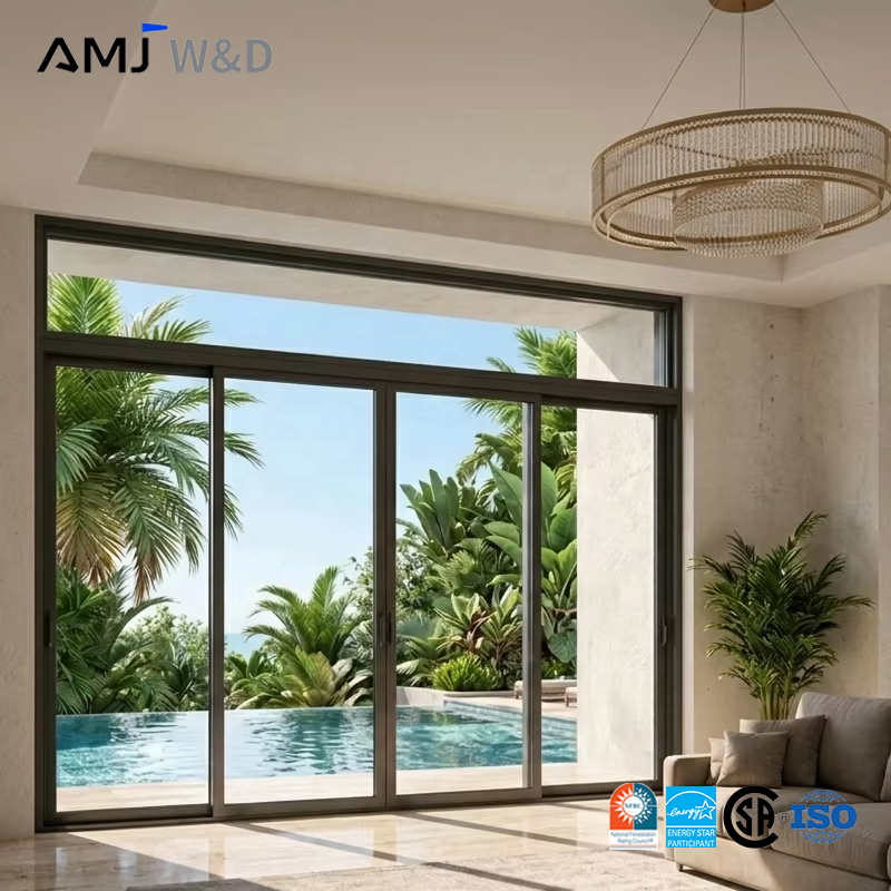 Custom Aluminum Sliding Screen Door for Patio Exterior Modern Design Mosquito Net Sliding Glass Door
