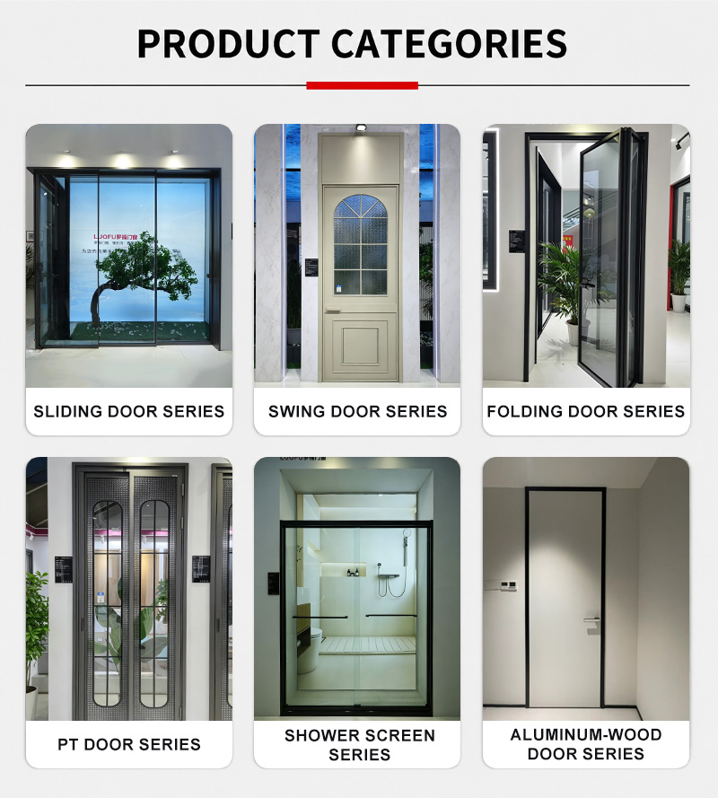 Aluminum Alloy Double-Layer Glass Fiberglass Side Opening Door Ultra-Narrow Minimalist Design Fireproof Soundproof Kitchen