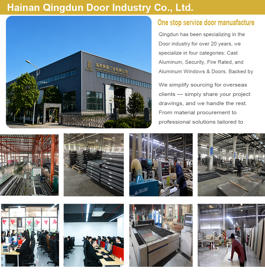 Luxury Smart Entrance Doors Cast Aluminum Metal Single Front Entry Anti Theft Aluminum Alloy Exterior Security Doors