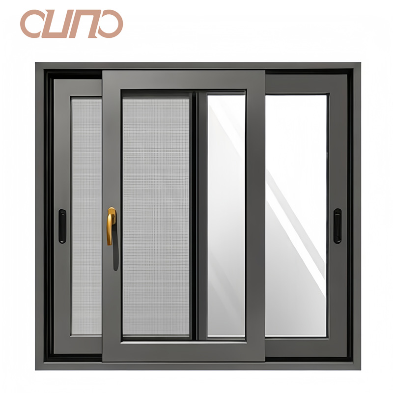 OUNA Aluminium Alloy Windows Doors House Exterior Aluminum Sliding Windows Soundproof Double Glazed Thermal Break Windows