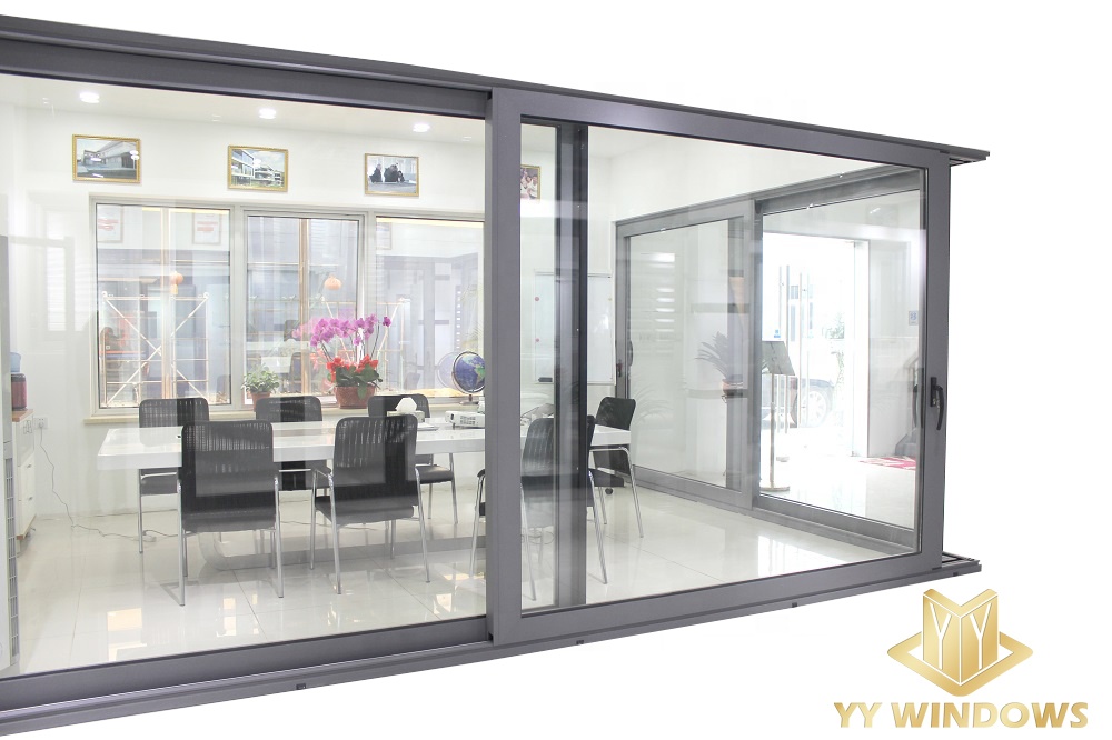American Hurricane Windows Impact Door NFRC NOA Florida Code Aluminium Corner Lift and Slide Doors for Office