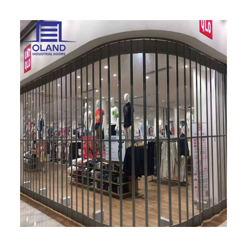Indoor Shopping Mall Luxe Invisible Sliding Bi Folding Acrylic Crystal Transparent Doors Aluminum Pc Folding Door for Rooms