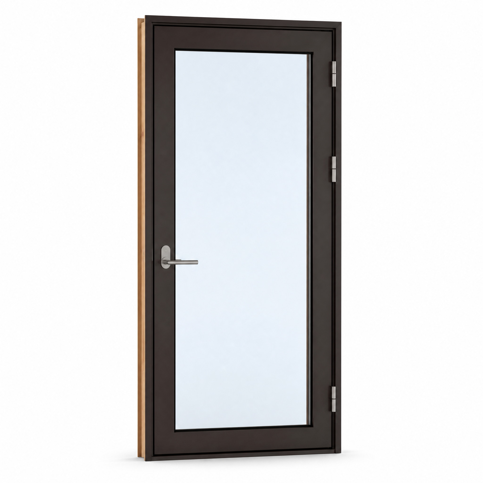 Aluminum Clad Wood Pivot Door Thermal Break Double Glazed Solid Core Modern Main Entrance Door for Villa Custom