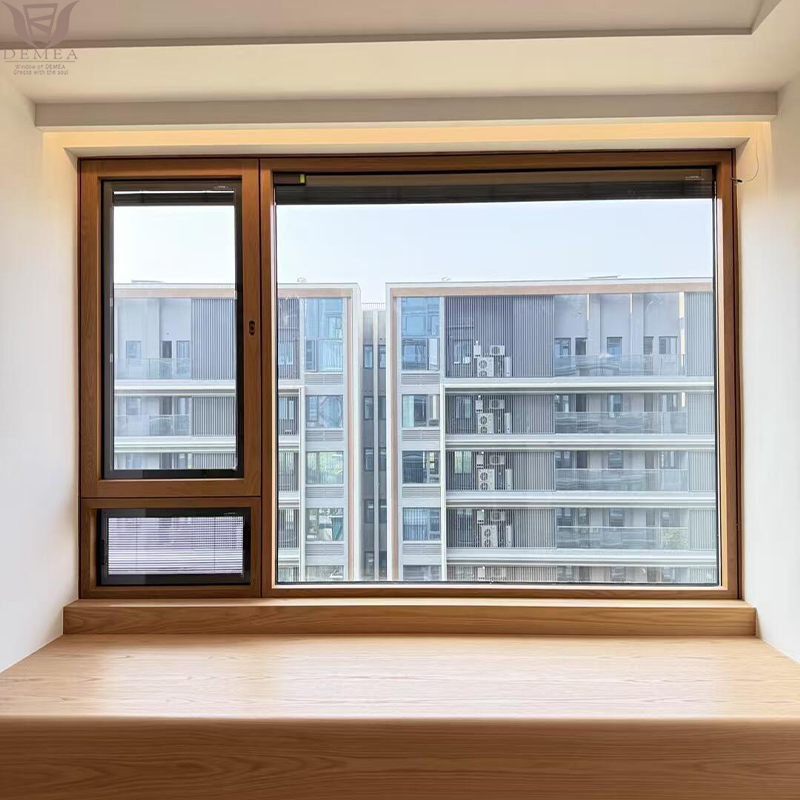 DEMEA Passive House Standard Energy Efficient Triple Glaze Windows for Residential Exterior Aluminum Clad Wood Casement Window