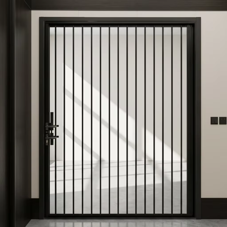 Aluminum Frame Clear Acrylic PVC Thermal Insulation Sliding Folding Retractable Partition Door for Kitchen Staircase Outdoor Air