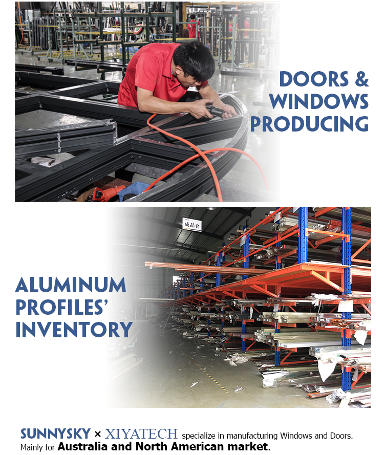 XIYATECH Pivot Door Supplier Entrance Security Exterior Mian Door Aluminium Profile Custom Tempered Glass