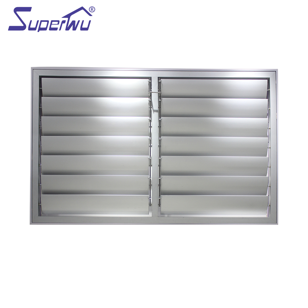 Superwu Cheap Price Aluminium Australia Standard Sound Insulation Aluminum Louver windows With Aluminium Plate Exterior windows