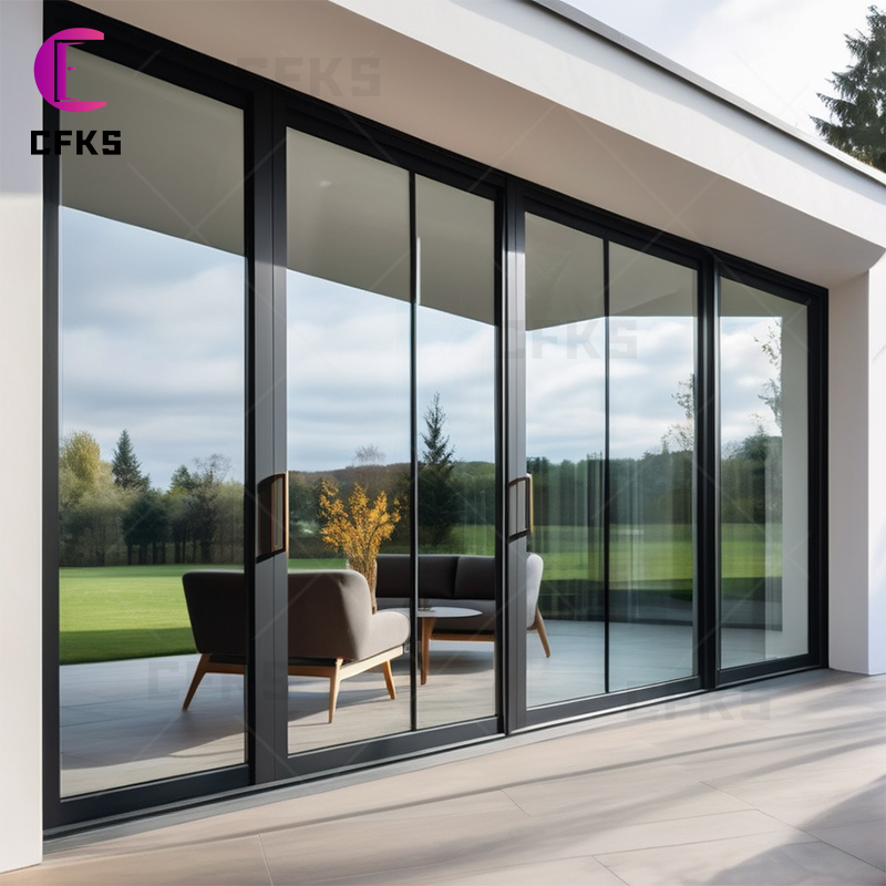 New Design Aluminium PD Sliding Patio Doors Kit System Modern Aluminum Double Glass Slide and Swing PT Door