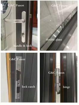 Fuson Low Price Wholesale Quick Shipping Product Door Aluminum Fram Cabinet Aluminum Doors And Windows Casement Door