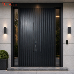 Double Aluminum Entrance Door Exterior Security Door